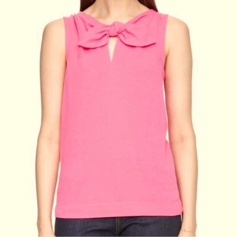 Kate Spade Pomona tank cut-out bow pink size s /0 top